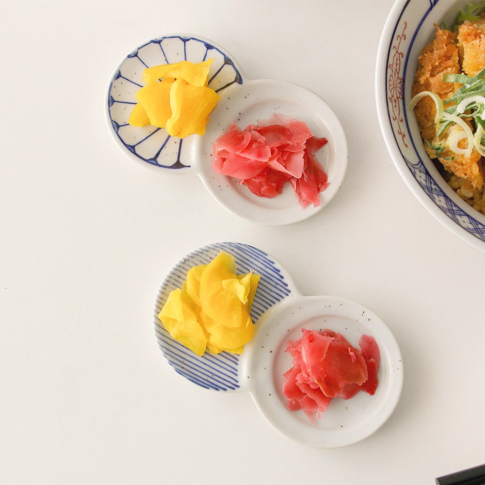 쿠모2구 종지 소스그릇 미니접시 일식 회 초밥 간장 찬기 도자기그릇